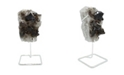Nature's Decorations - Smoky Quartz Cluster on Silver-tone Wire Stand